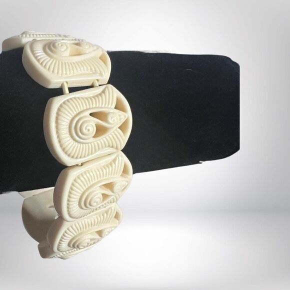 1982 Gracious Tulips Avon Exclusive Bracelet - Victorian Fashion - Sz. L - NIB - Picture 2 of 4